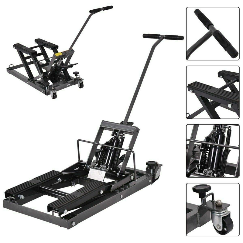 Load image into Gallery viewer, Goplus Motorcycle ATV Hydraulic Scissor Lift Jack Stand Quad Dirt Street Bike Hoist - GoplusUS