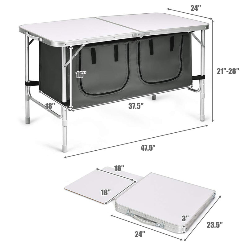 Load image into Gallery viewer, Folding Camping Table with Storage - GoplusUS