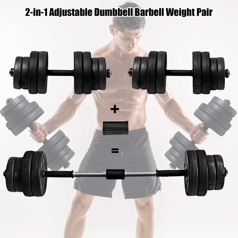 Load image into Gallery viewer, Adjustable Dumbbell Barbell Weight Pair 66 lbs - GoplusUS
