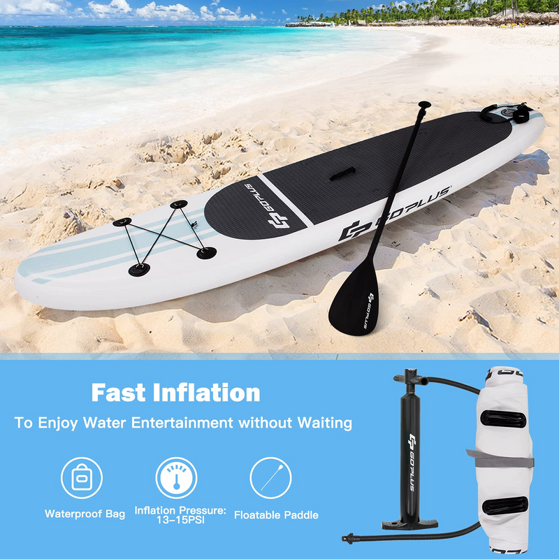 Load image into Gallery viewer, Goplus Inflatable Stand up Paddle Board Surfboard SUP Board with Adjustable Paddle Carry Bag - GoplusUS