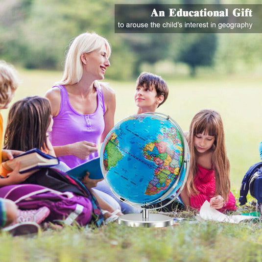 Desktop World Globe, Educational Geographic World Globe with LED Lights - GoplusUS