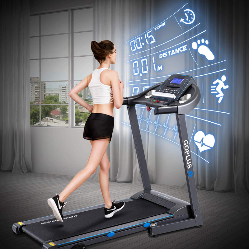 Load image into Gallery viewer, 2.25HP Folding Treadmill with Incline, Superfit Electric Treadmill - GoplusUS