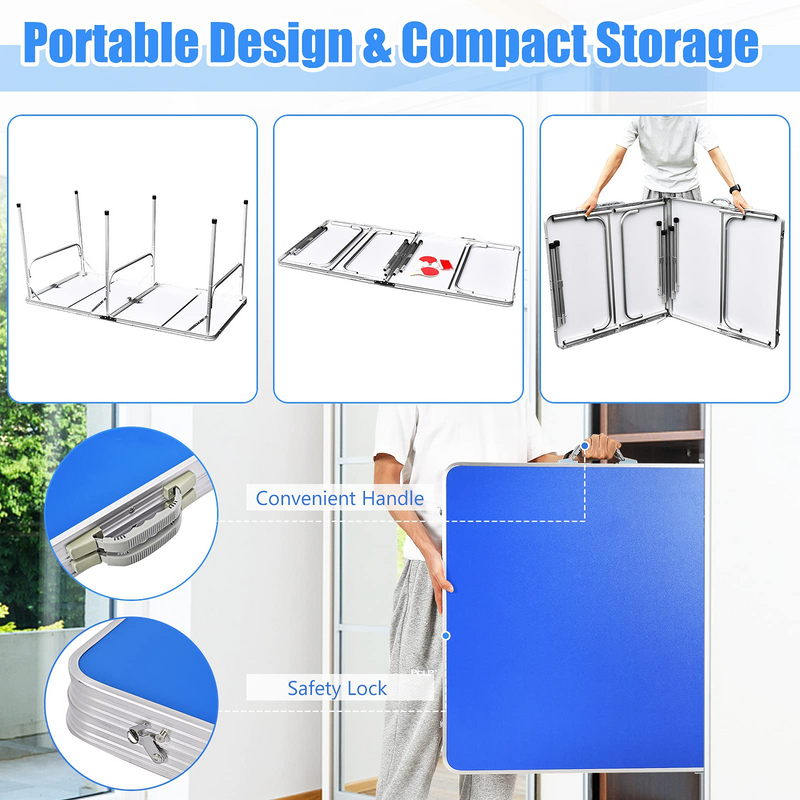 Load image into Gallery viewer, Goplus Portable Tennis Table, 100% Preassembled,2 Table Tennis Paddles and Ping Pong Balls - GoplusUS