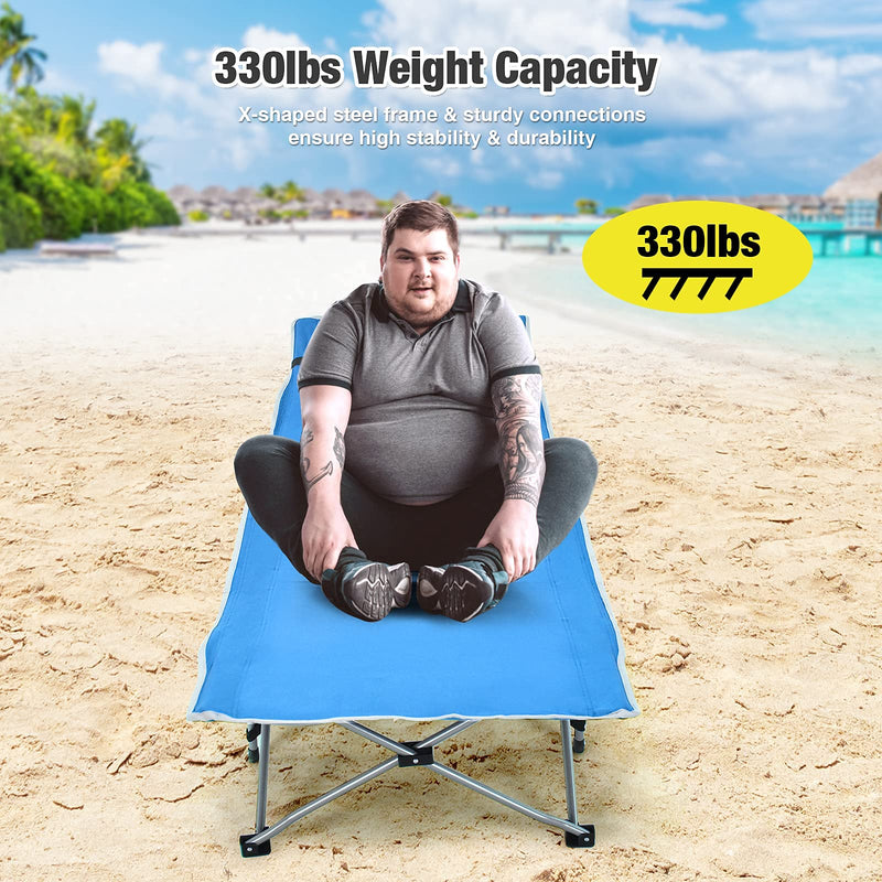 Load image into Gallery viewer, Folding Camping Cot, Heavy-Duty Comfortable Cot Bed for Adults Kids - GoplusUS