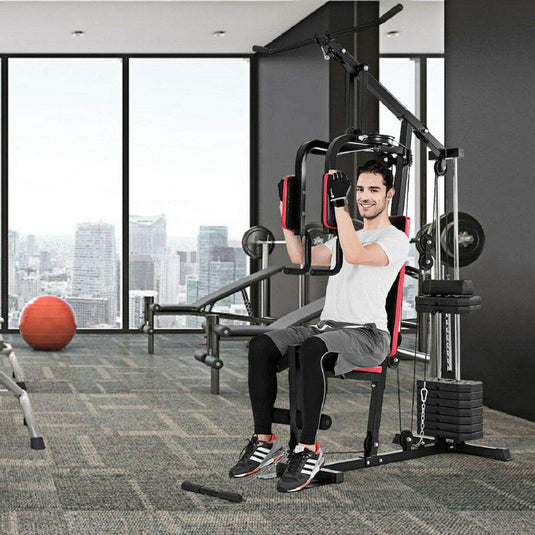 Multifunction Home Gym System Weight Training Exercise Workout Equipment Fitness Strength Machine - GoplusUS