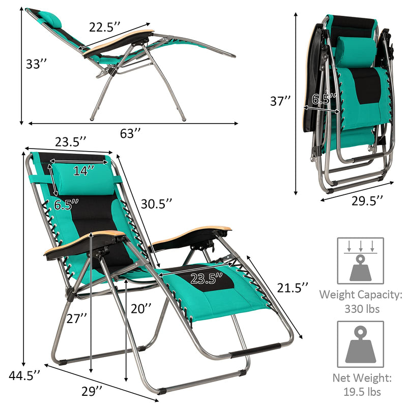 Load image into Gallery viewer, Folding Zero Gravity Lounge Chair - GoplusUS