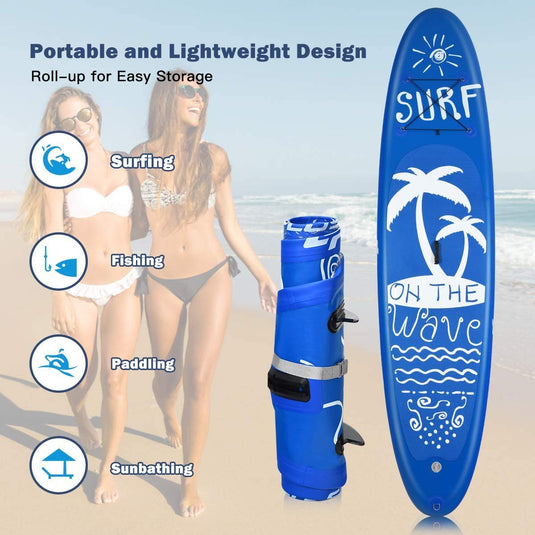 9.8'/10'/11' Inflatable Stand Up Paddle Board, 6.5" Thick SUP with Premium Accessories and Carry Bag - GoplusUS