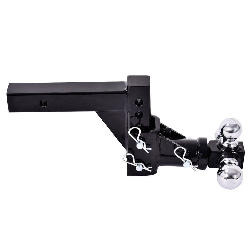 Load image into Gallery viewer, Triple Ball Swivel Adjustable Drop Turn Trailer Tow Hitch Mount for 2" Receiver