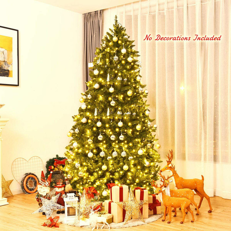 Load image into Gallery viewer, 7.5ft Prelit Christmas Tree, Premium Hinged Artificial Fir Tree - GoplusUS