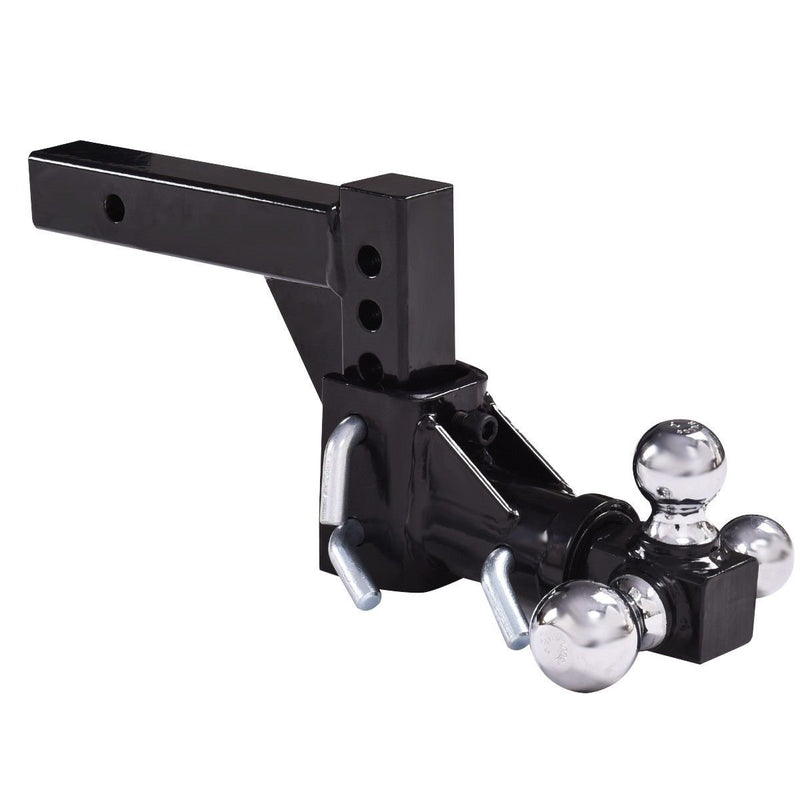 Load image into Gallery viewer, Triple Ball Swivel Adjustable Drop Turn Trailer Tow Hitch Mount for 2" Receiver