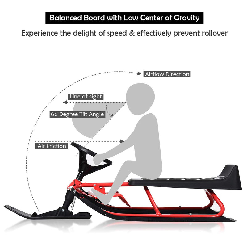 Load image into Gallery viewer, Ski Sled Slider Board with Twin Brakes - Goplus