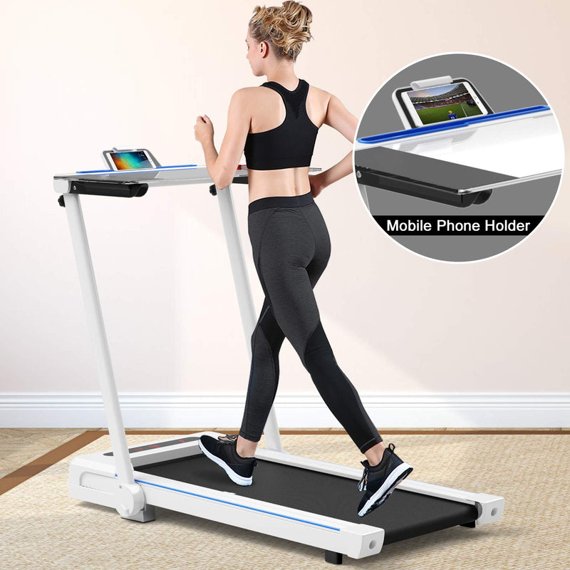 Load image into Gallery viewer, 3-in-1 Treadmill with Large Desk, 2.25HP Superfit Folding Electric Treadmills - GoplusUS