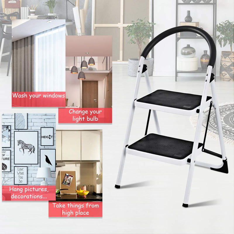 Load image into Gallery viewer, Step Ladder, Heavy Duty Folding 2 Step Ladder Step Stool
