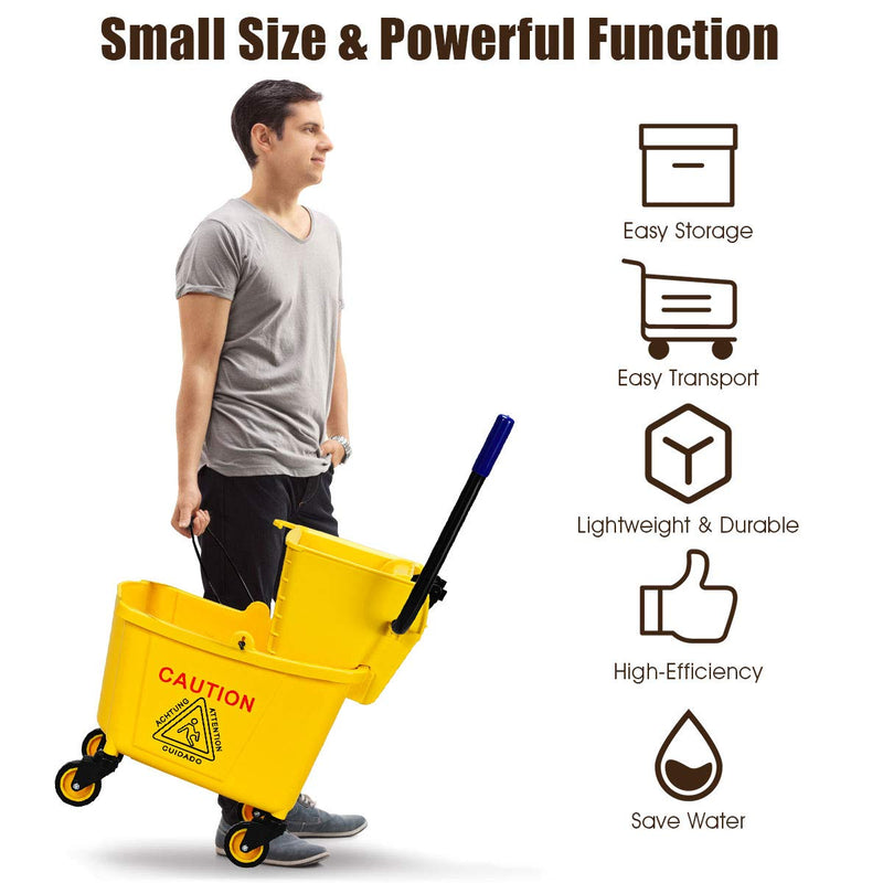 Load image into Gallery viewer, Commercial Mop Bucket with Wringer, Household Portable Mop Bucket - GoplusUS