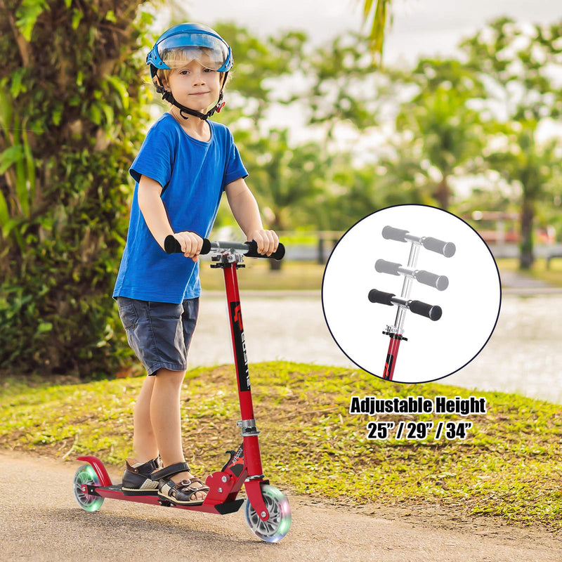 Load image into Gallery viewer, Folding Kick Scooter for Kids, 2 Flash Wheels Deluxe Aluminum - GoplusUS