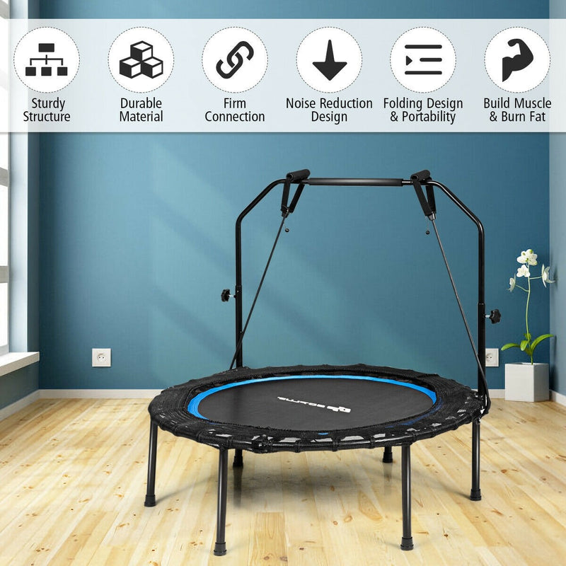 Load image into Gallery viewer, 40'' Folding Fitness Trampoline, Portable Mini Exercise Rebounder - GoplusUS