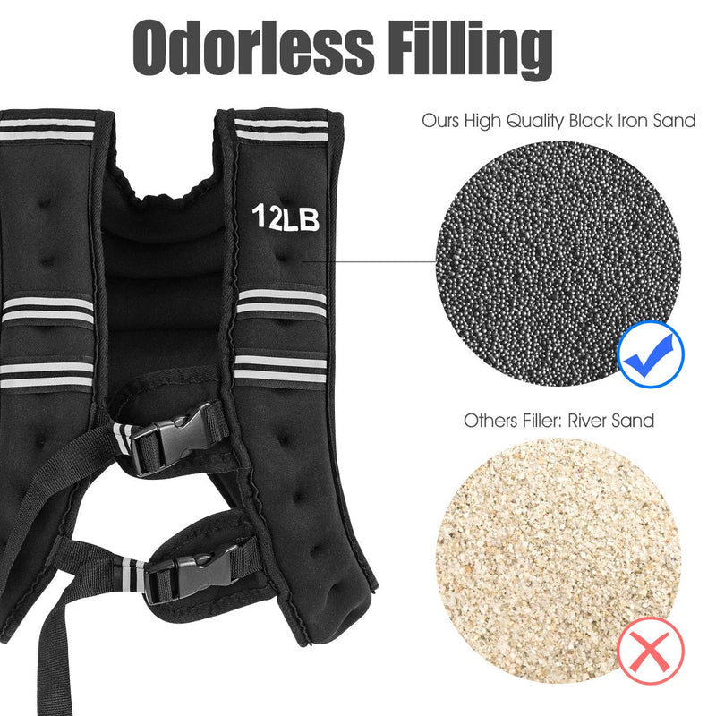Load image into Gallery viewer, Adjustable Weighted Vest, 12lb/20lbWeight Vest Workout Equipment - GoplusUS