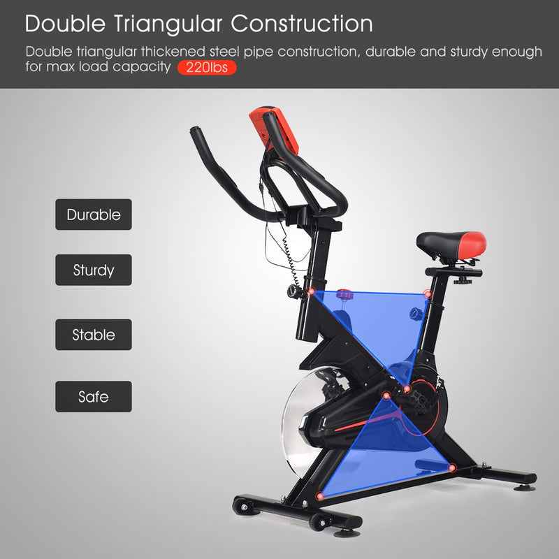 Load image into Gallery viewer, Stationary Bicycle, Indoor Cycling Bike, with Heart Rate Sensors