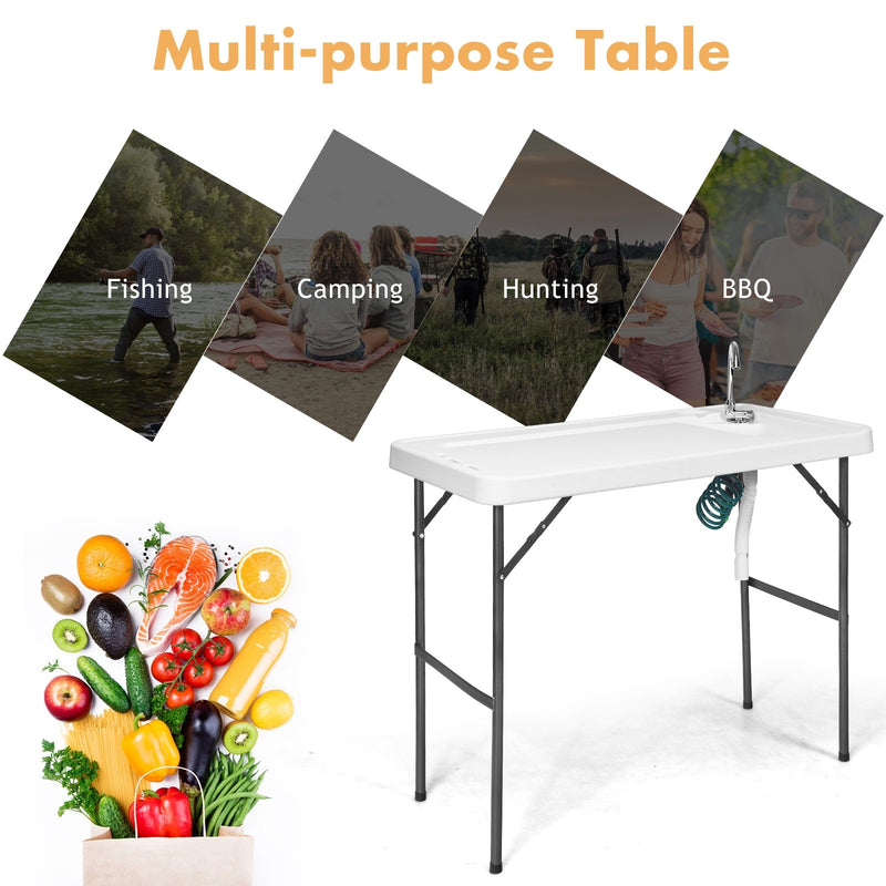 Load image into Gallery viewer, Portable Folding Table Fish Fillet Hunting Cleaning Cutting Camping Picnic Outdoor Gardening Table
