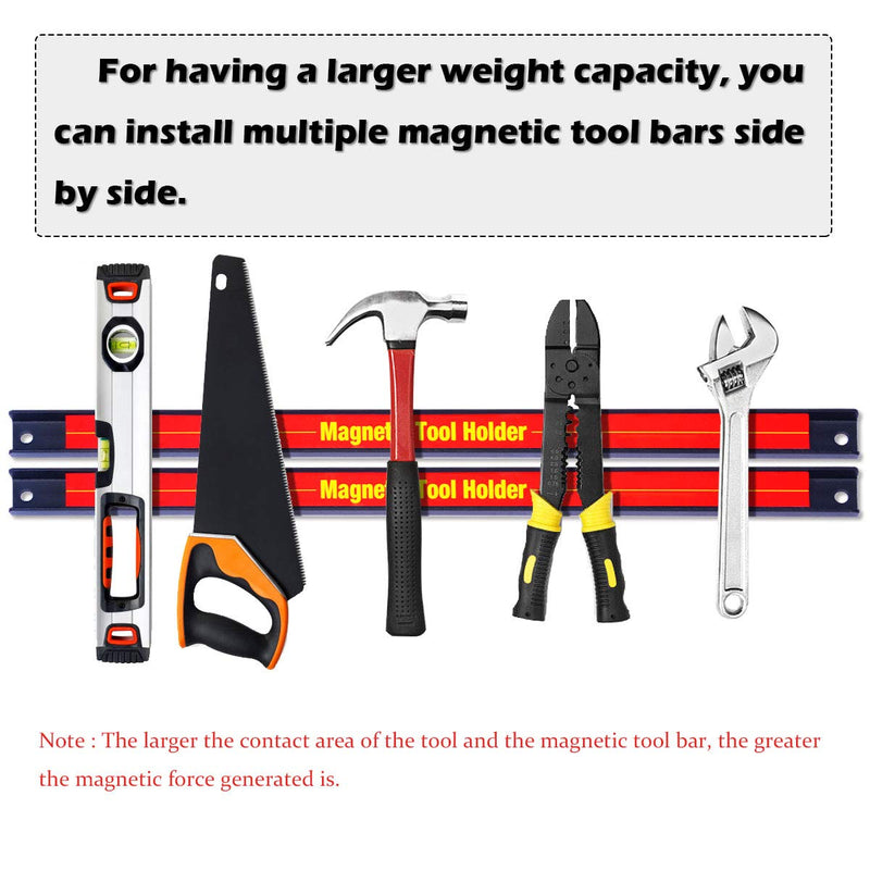 Load image into Gallery viewer, 6PCS 18" Magnetic Tool Holder, Metal Magnet Tool Organizer Bars - GoplusUS