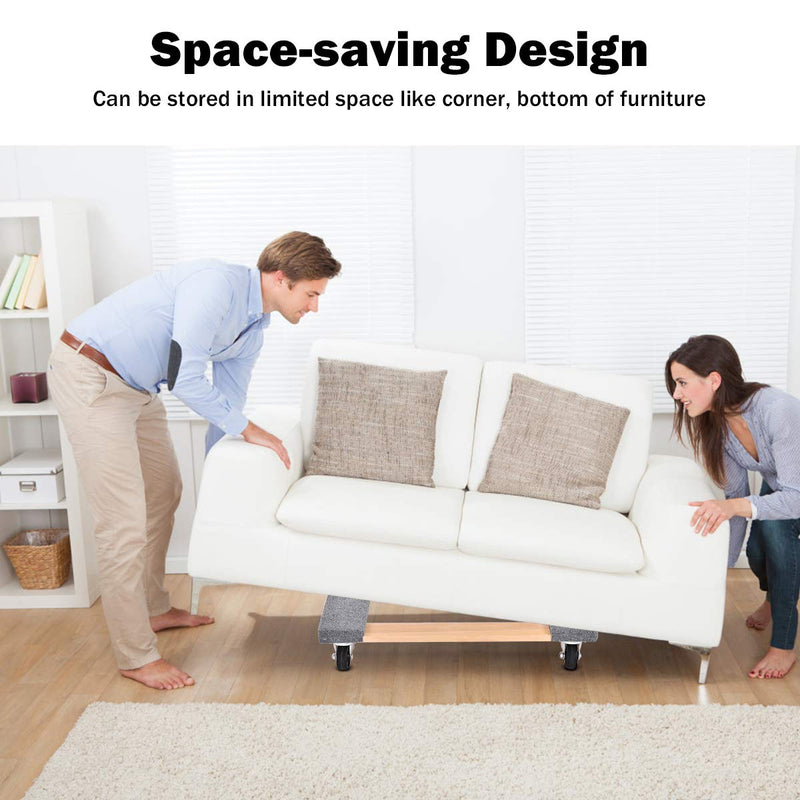 Load image into Gallery viewer, Moving Dolly Heavy Duty Wood Furniture Dllies Movers Carrier (30"x18" with Carpet End) - GoplusUS