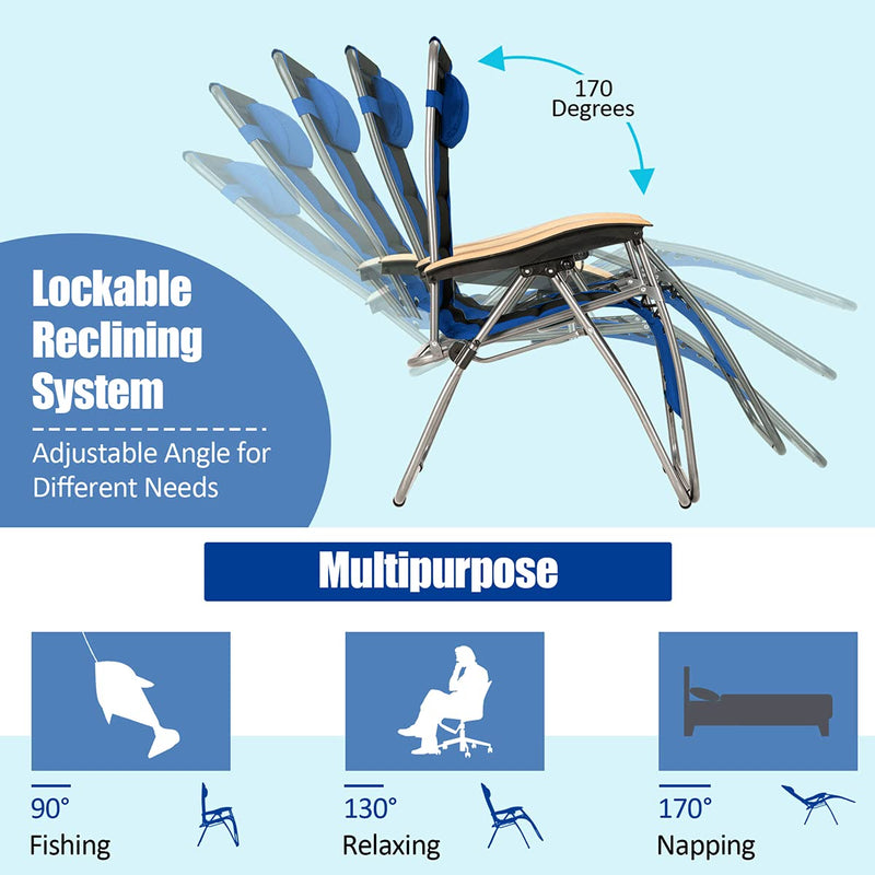 Load image into Gallery viewer, Folding Zero Gravity Lounge Chair - GoplusUS