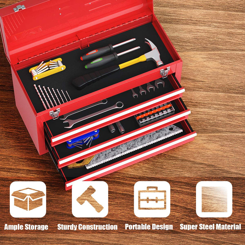 Load image into Gallery viewer, Tool Chest 20-Inch Portable Tool Box Steel Cabinet