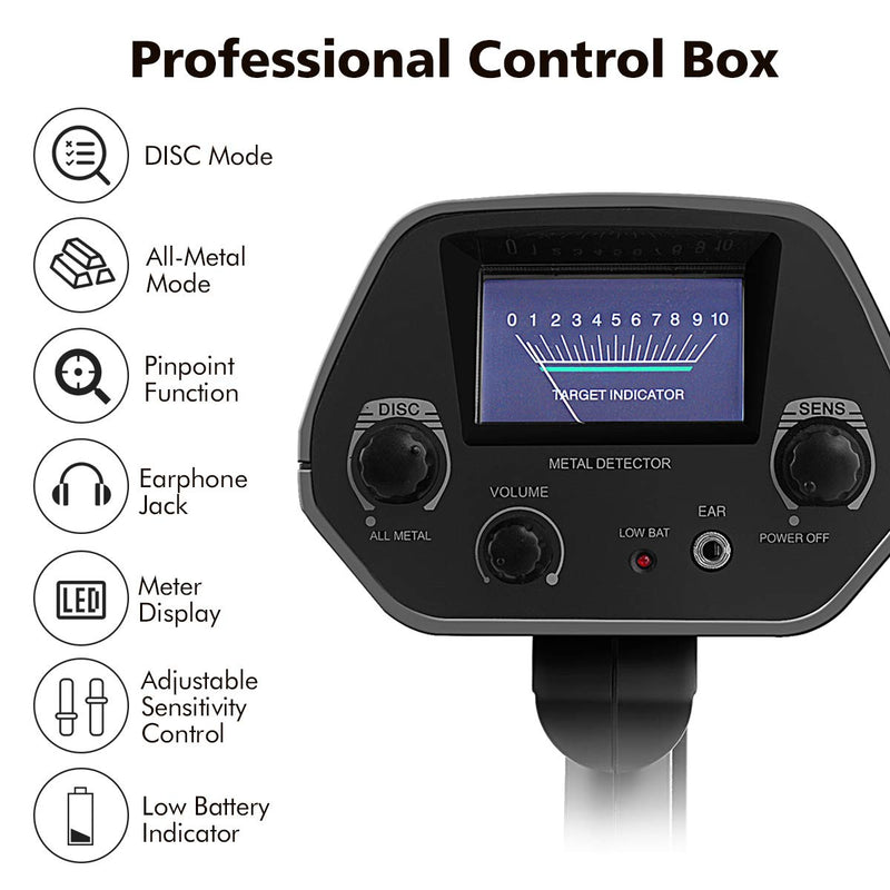 Load image into Gallery viewer, Adjustable Metal Detector, Professional Higher Accuracy Gold Detector - GoplusUS