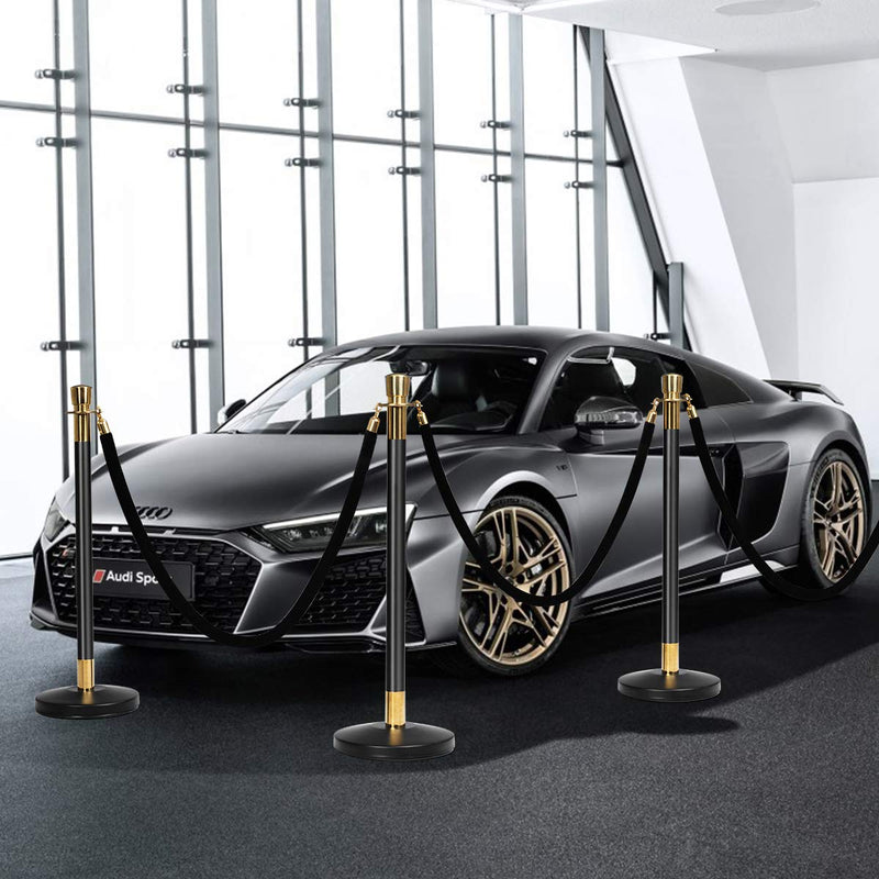 Load image into Gallery viewer, 6pcs Stanchion Set, Crowd Control Barrier Stainless Steel Stanchion Posts Queue Pole - GoplusUS