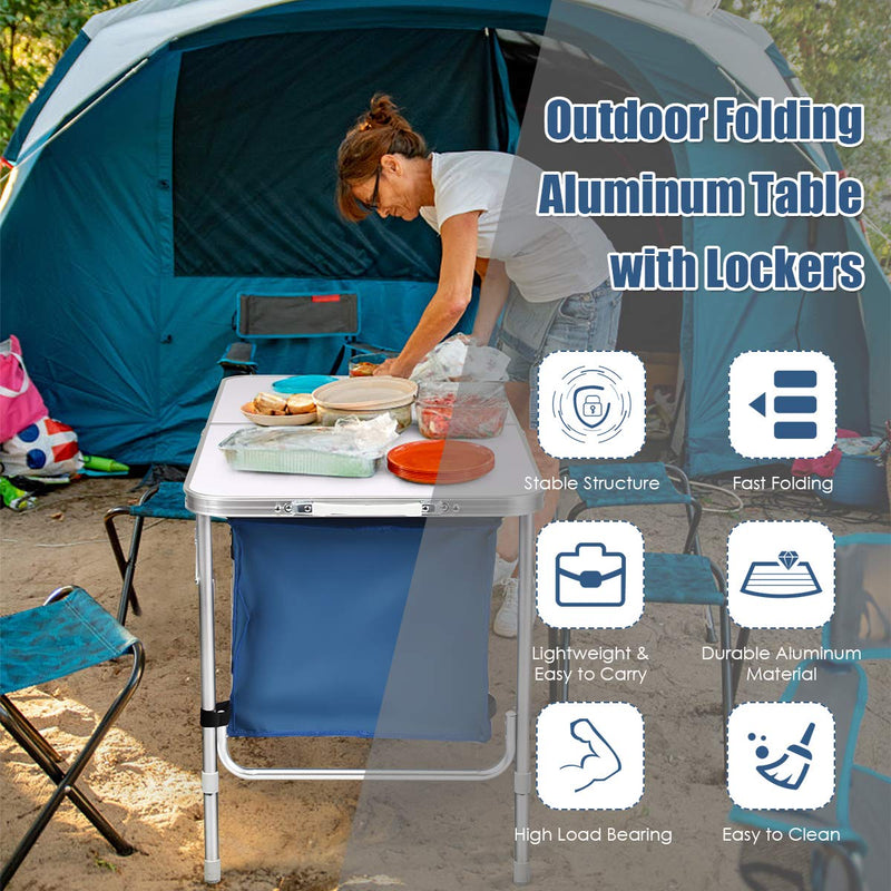 Load image into Gallery viewer, Folding Camping Table with Storage - GoplusUS