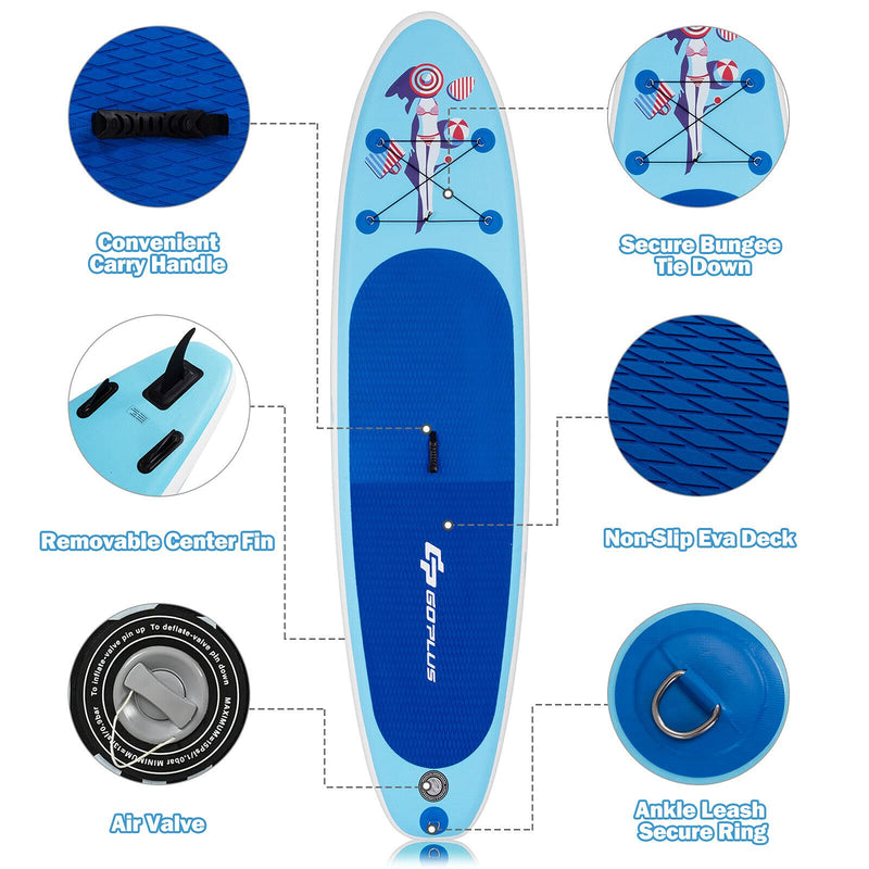 Load image into Gallery viewer, 10/ 11FT Inflatable Stand up Paddle Board Latest Inkjet Process Anti-Fading - GoplusUS