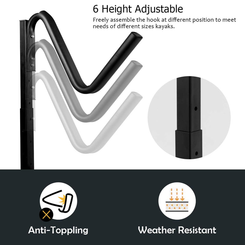 Load image into Gallery viewer, Goplus Freestanding Kayak Rack, Deluxe Heavy Duty Dual Kayak Storage Rack, Max Load 175 Lbs - GoplusUS