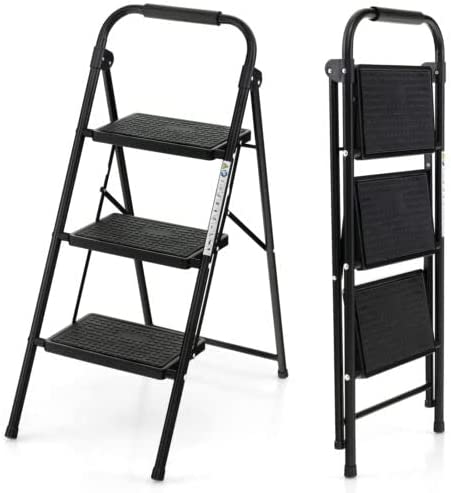 Load image into Gallery viewer, Goplus 2 Step Ladder, Folding Step Stool with Extra Wide and Anti-Slip Pedals