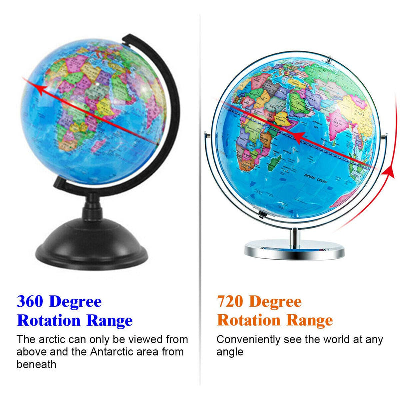 Load image into Gallery viewer, Desktop World Globe, Educational Geographic World Globe with LED Lights - GoplusUS