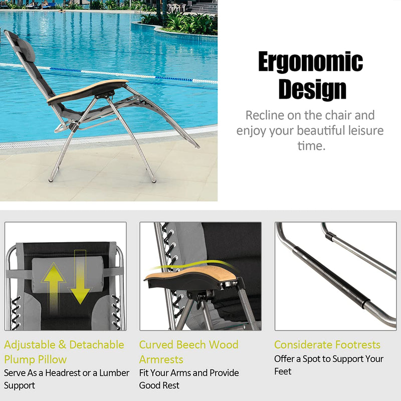 Load image into Gallery viewer, Folding Zero Gravity Lounge Chair - GoplusUS