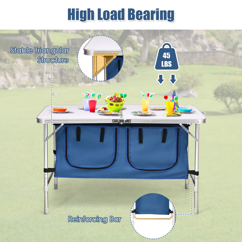 Load image into Gallery viewer, Folding Camping Table with Storage - GoplusUS