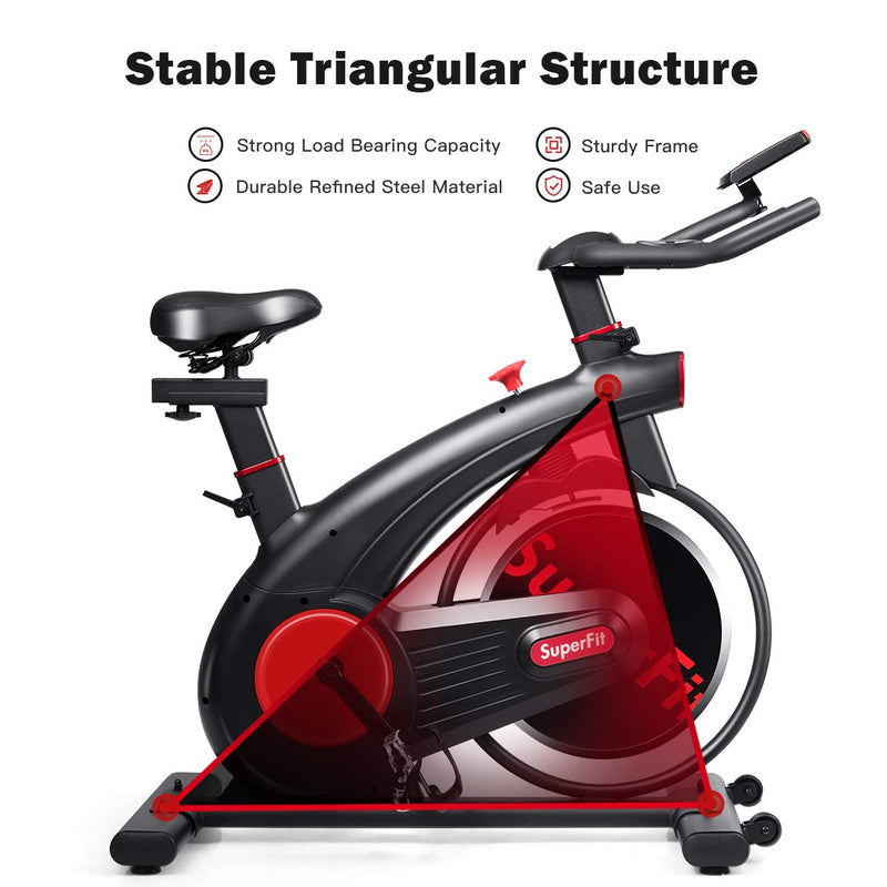 Load image into Gallery viewer, Indoor Cycling Bike, Silent Belt Drive Exercise Bike with Phone Holder - GoplusUS
