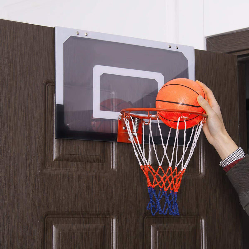 Load image into Gallery viewer, Over-The-Door Mini Basketball Hoop Includes Basketball & Hand Pump Indoor Sports - GoplusUS