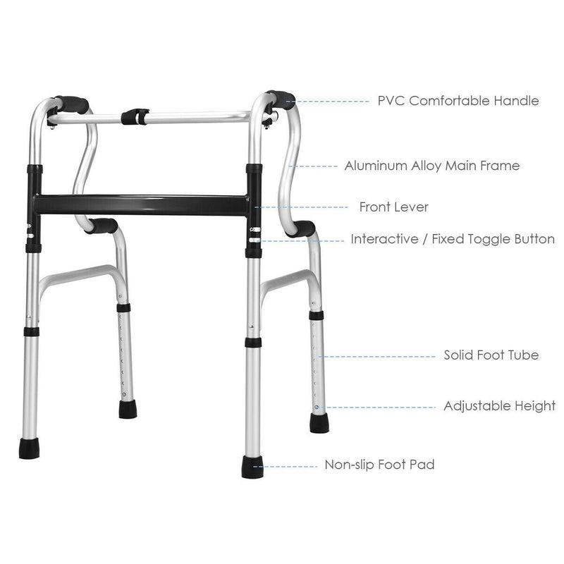 Load image into Gallery viewer, Folding Walker, 400LBS FDA Certification Toilet Armrest - GoplusUS