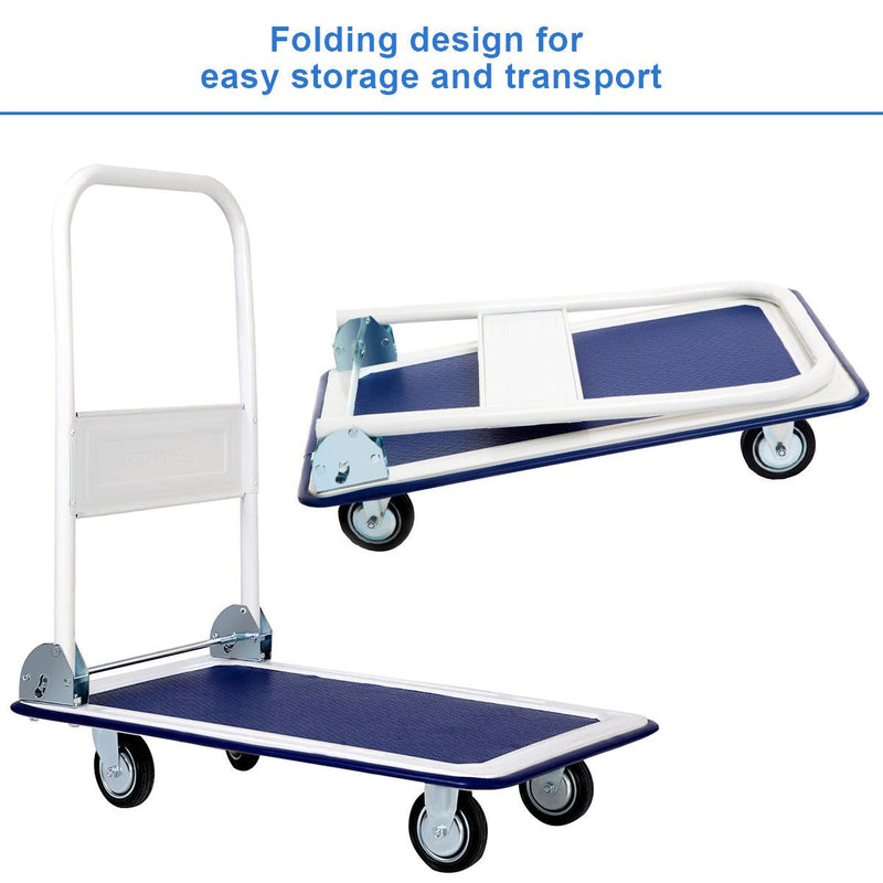 Load image into Gallery viewer, Goplus Folding Platform Cart 330LBS Rolling Flatbed Cart - GoplusUS