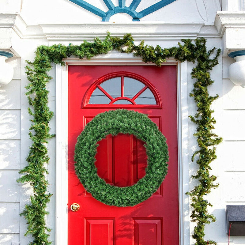 Load image into Gallery viewer, 48" Pre-lit Cordless Artificial Christmas Wreath - GoplusUS