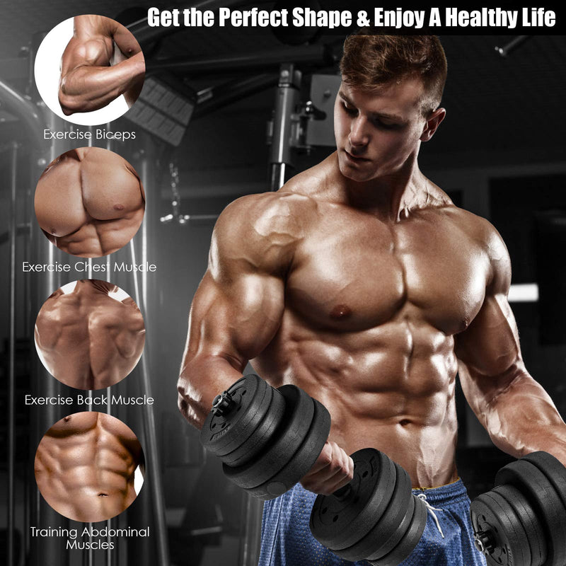 Load image into Gallery viewer, Adjustable Dumbbell Barbell Weight Pair 66 lbs - GoplusUS