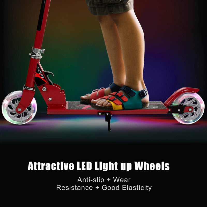 Load image into Gallery viewer, Folding Kick Scooter for Kids, 2 Flash Wheels Deluxe Aluminum - GoplusUS