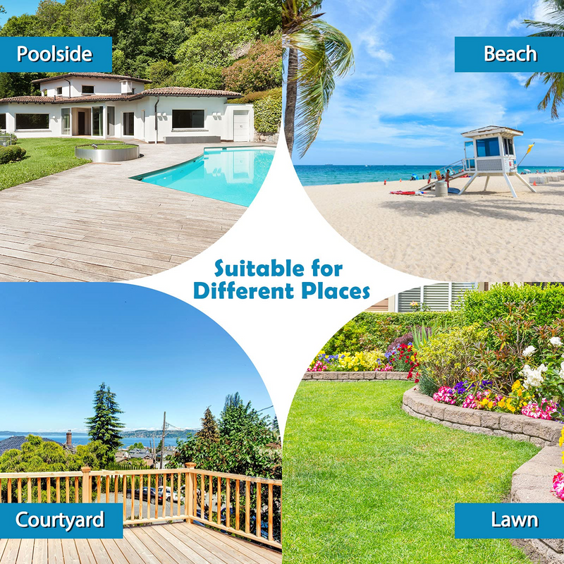 Load image into Gallery viewer, Folding Lounge Chair w/Shade Canopy and Storage Pocket - GoplusUS