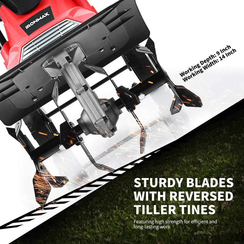 Load image into Gallery viewer, 10 Amp Corded Electric Tiller and Cultivator, 14-Inch Tiller w/ 9" Tilling Depth - GoplusUS