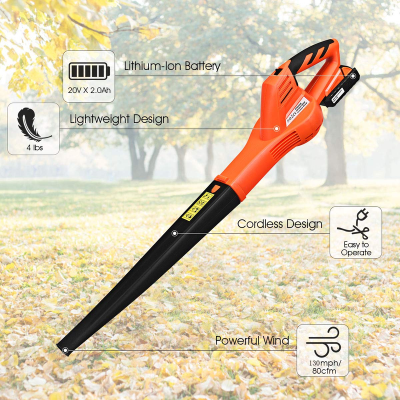 Load image into Gallery viewer, Goplus Cordless Leaf Blower, Rechargeable Leaf Sweeper w/Lithium Battery and Charger - GoplusUS