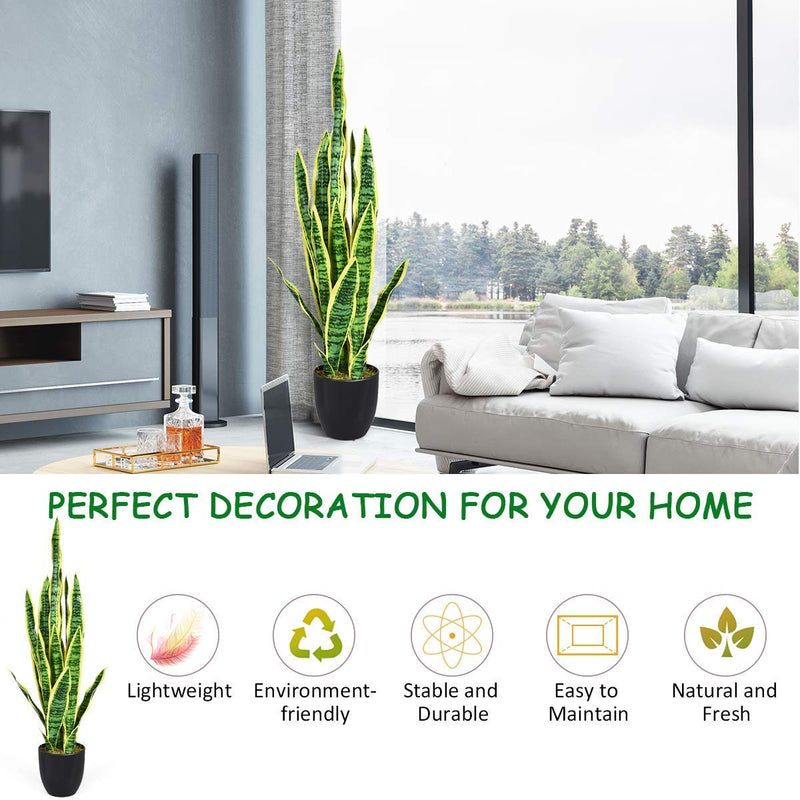 Load image into Gallery viewer, Artificial Snake Plant, 36" Fake Sansevieria - GoplusUS