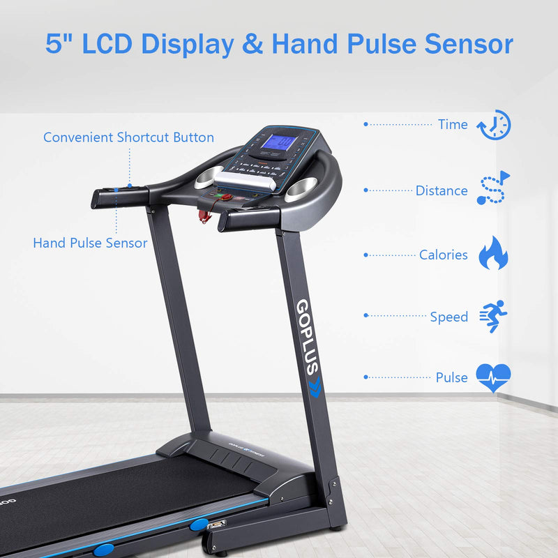 Load image into Gallery viewer, 2.25HP Folding Treadmill with Incline, Superfit Electric Treadmill - GoplusUS