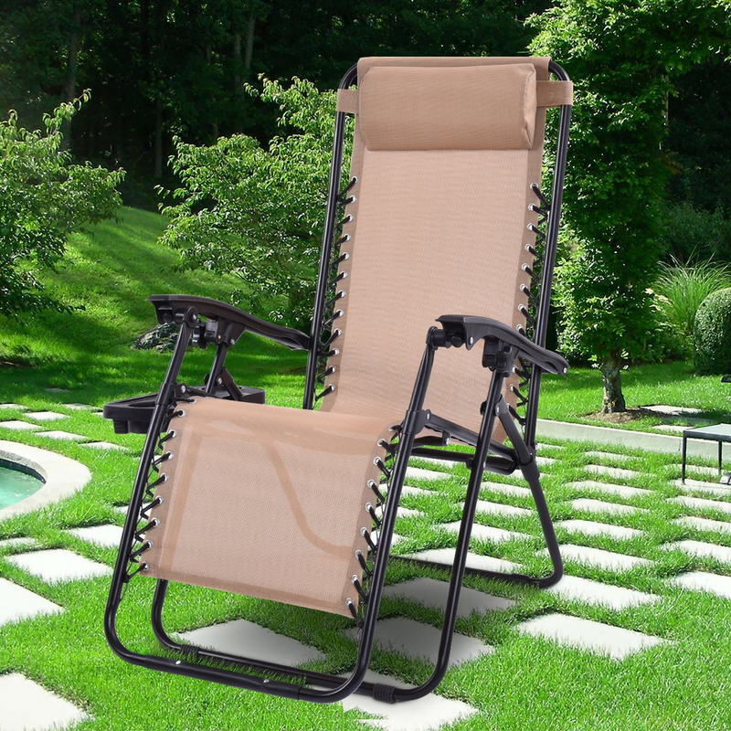 Load image into Gallery viewer, Goplus 2PC Zero Gravity Chairs Lounge Patio Folding Recliner - GoplusUS