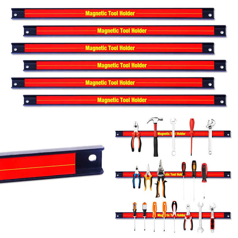 Load image into Gallery viewer, 6PCS 18" Magnetic Tool Holder, Metal Magnet Tool Organizer Bars - GoplusUS